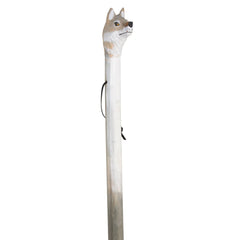 48" WOODEN WOLF WALKING STICK LLB kids toys