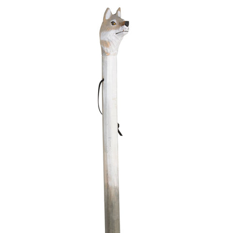 48" WOODEN WOLF WALKING STICK LLB kids toys