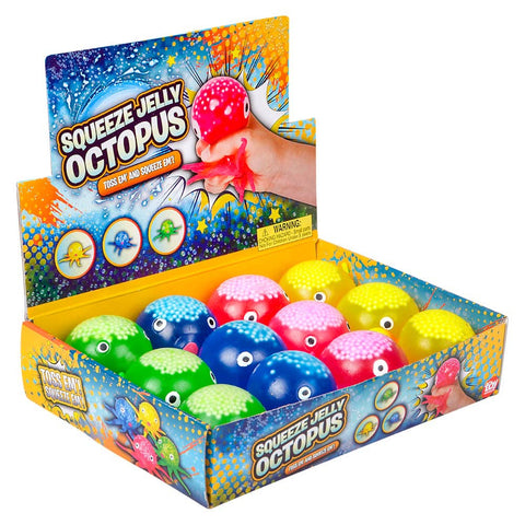 2.5" SQUEEZE JELLY OCTOPUS LLB kids toys