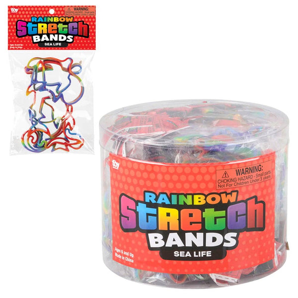 SEA LIFE RAINBOW SILICONE STRETCH BANDS LLB kids toys