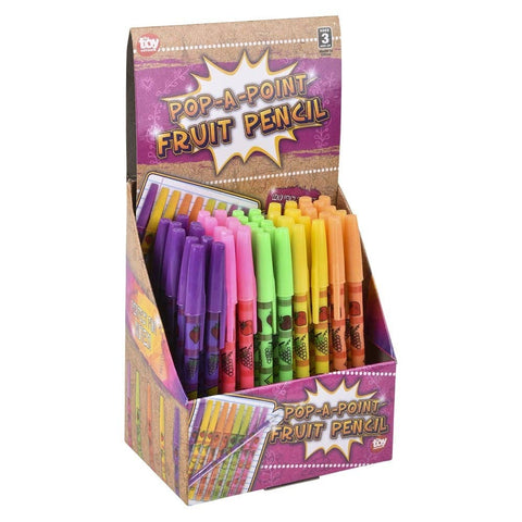 5" POP-A-POINT FRUIT PENCIL LLB Stationary