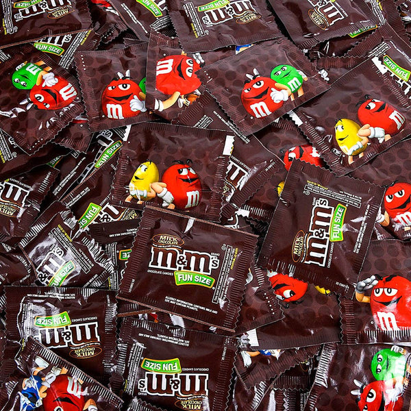 M&M FUN SIZE BULK MILK CHOCOLATE 20lb LLB candy