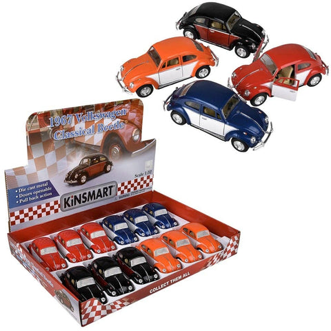 5" Diecast  1967 VW Classic Beetle-Color Door - LLB Toys