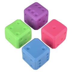 Marshmallow Neon Dice 2" 12ct - LLB Toys