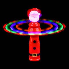 7.5" Light-Up Santa Spinning Orbit Wand LLB Christmas