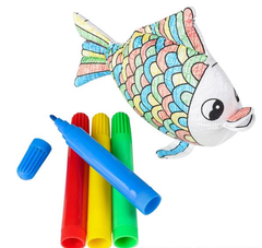 5" FISH COLOR-A-PAL LLB Plush Toys