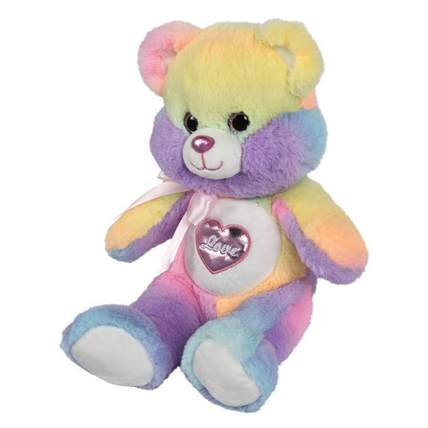 13" Cotton Candy Heart Bear - LLB Toys