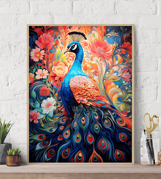 Fantasy Peacock Canvas Wall Art print