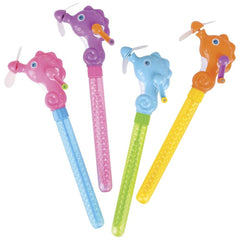 11.75" SEA HORSE WIND-UP FAN BUBBLE BATON LLB kids toys