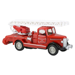 5" DIE-CAST PULL BACK CLASSIC FIRE TRUCK LLB Car Toys