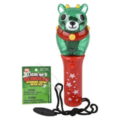 Light Up Xmas Reindeer Spinng Wand Necklace  - LLB Toys