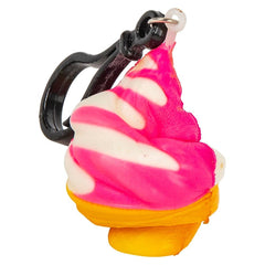 Squish Ice Cream Cone Backpack Clip  4" - LLB Toys