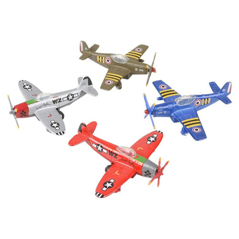 5" DIE-CAST PULL BACK VINTAGE PLANE LLB Car Toys