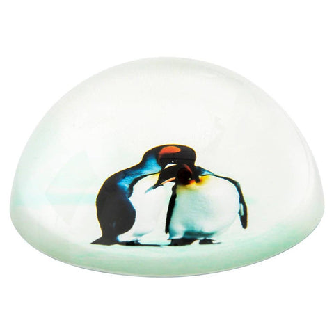 80 MM DOME PAPERWEIGHT 2 PENGUINS LLB kids toys