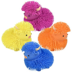 5" Highland Cow Puffer-Assorted Colors- LLB Toys