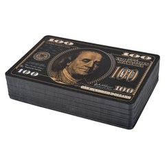 BLACK FOIL $100 BILL PLAYING CARDS LLB kids toys