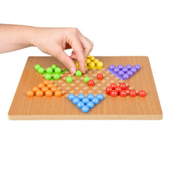 10" WOODEN CHINESE CHECKERS LLB Board Game