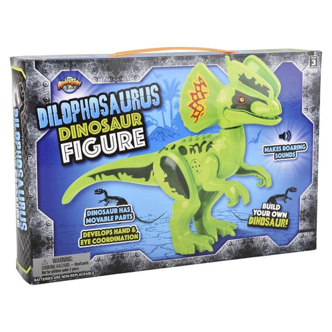 DILOPHOSAURUS ROARING DINOSAUR BLOCK FIGURE LLB kids toys