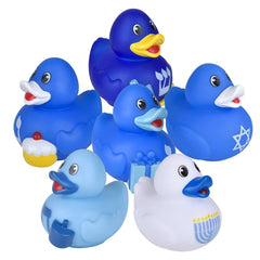 3.5" Hanukkah Rubber Duck Party Favors 12ct - LLB Toys