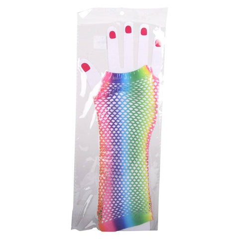 RAINBOW FISHNET FINGERLESS LONG GLOVE LLB kids toys