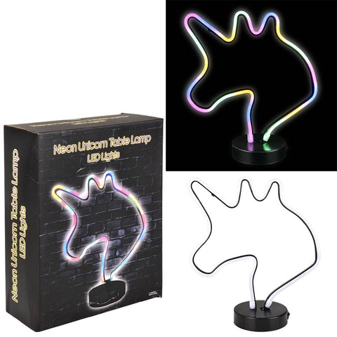 LED Neon Table Lamp - Unicorn 11.5" 8/11 - LLB Toys