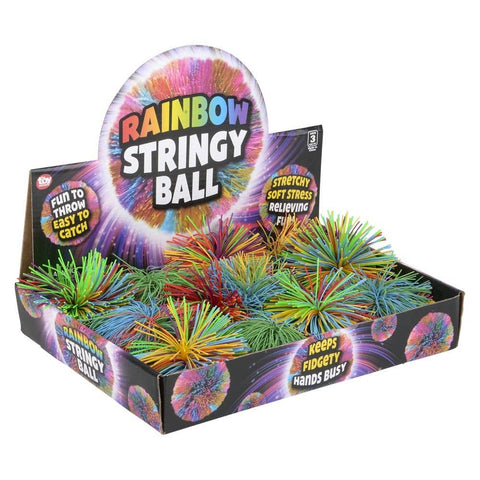 3.5" RAINBOW STRINGY BALL LLB kids toys