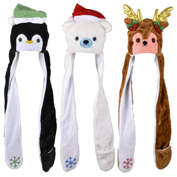 CHRISTMAS plush HOODIE SCARF HAT 35