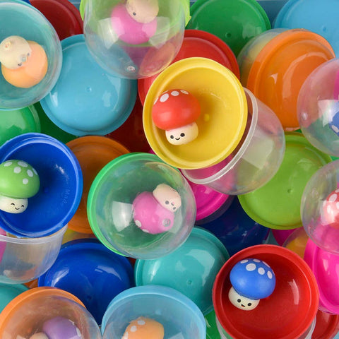 1" Mini Mushroom Squeezy Figurines In 2" Capsule - LLB Toys