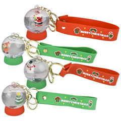 2" Christmas Liquid Snow Globe Wristlet Clip Oon - LLB Toys