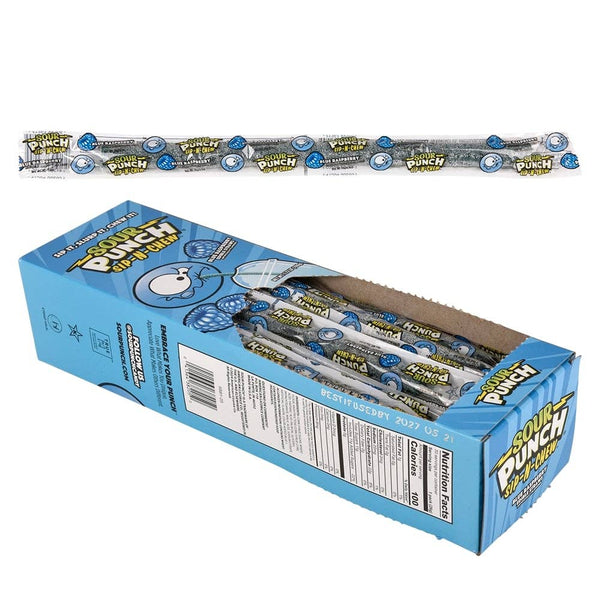 Sour Punch Sip-N-Chew Blue Raspberry 30ct - LLB Toys