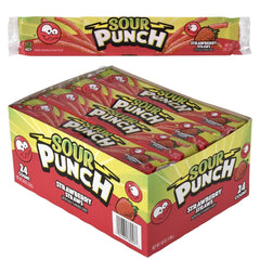 Sour Punch Strawberry Straws 24ct- LLB Toys
