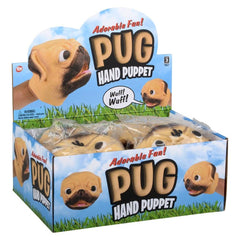Stretchy Pug Hand Puppet 6" LLB kids toys