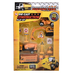 15PC DIECAST CONSTRUCTION VEHICLES PLAY SET LLB Car Toys