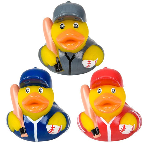 2" BASEBALL RUBBER DUCKIES LLB Bath Toys