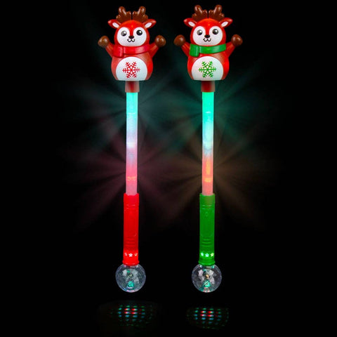 21" Light-Up Reindeer Magic Ball Wand - LLB Toys