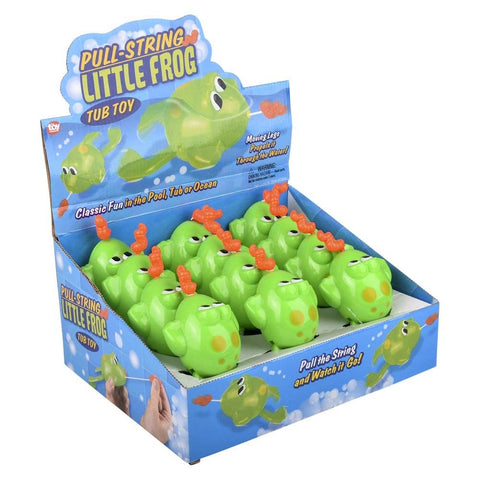 6.5" PULL-STRING FROG BATH TOY LLB kids toys