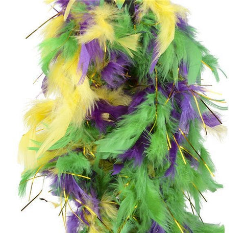 6' 60g MARDI GRAS BOA WITH GOLD TINSEL LLB kids toys