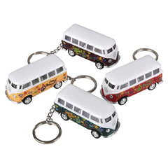 2.5" Diecast Pull Back 1962 VW Bus/Printing Keychain