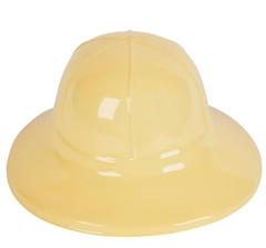 TAN PLASTIC SAFARI HAT - LLB Toys