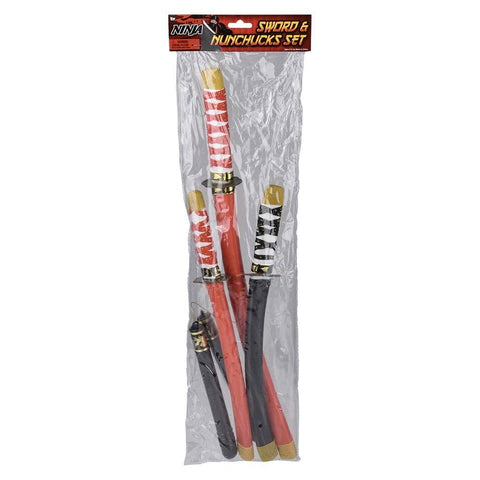 Ninja Sword And Nunchucks 4pc Set LLB kids toys