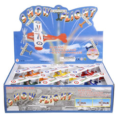 5.25" DIE-CAST PULL BACK CLASSIC BIPLANE LLB Car Toys