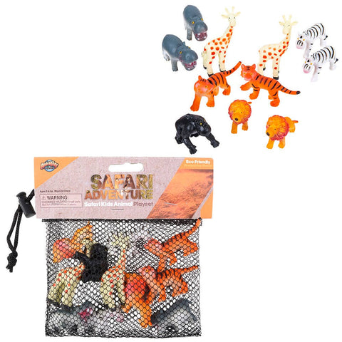 12PC SAFARI KIDS MESH BAG PLAY SET LLB kids toys