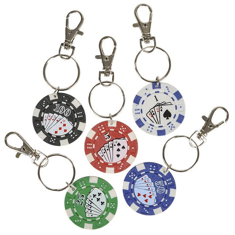 1.5" POKER CHIP KEYCHAIN LLB Keychain