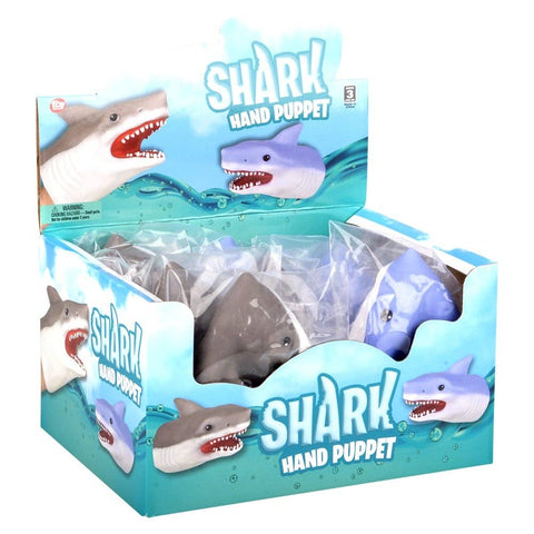 Stretchy Shark Hand Puppet 6" 12ct - LLB Toys