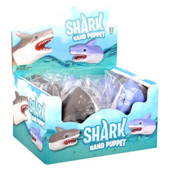 Stretchy Shark Hand Puppet 6" 12ct - LLB Toys