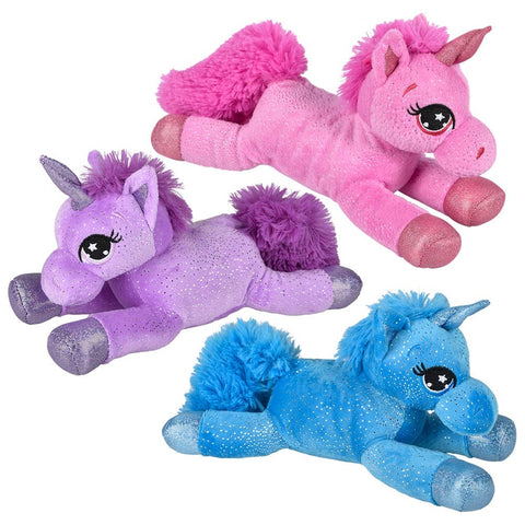 10" Mink Highlight Laying Unicorn Plush - LLB Toys
