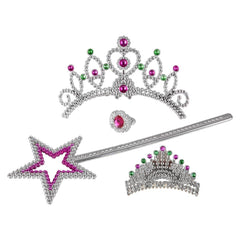 Pretend Play Princess Jeweled Tiara 4pc Set - LLB Toys