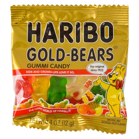 HARIBO MINI GOLD GUMMY BEAR 54PC TUB LLB candy