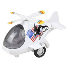 4" DIE-CAST PULL BACK AIR WHALE HELICOPTER LLB Car Toys