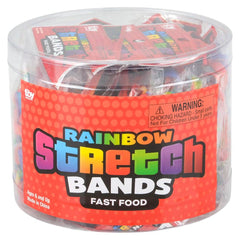 FAST FOOD RAINBOW SILICONE STRETCH BANDS LLB kids toys